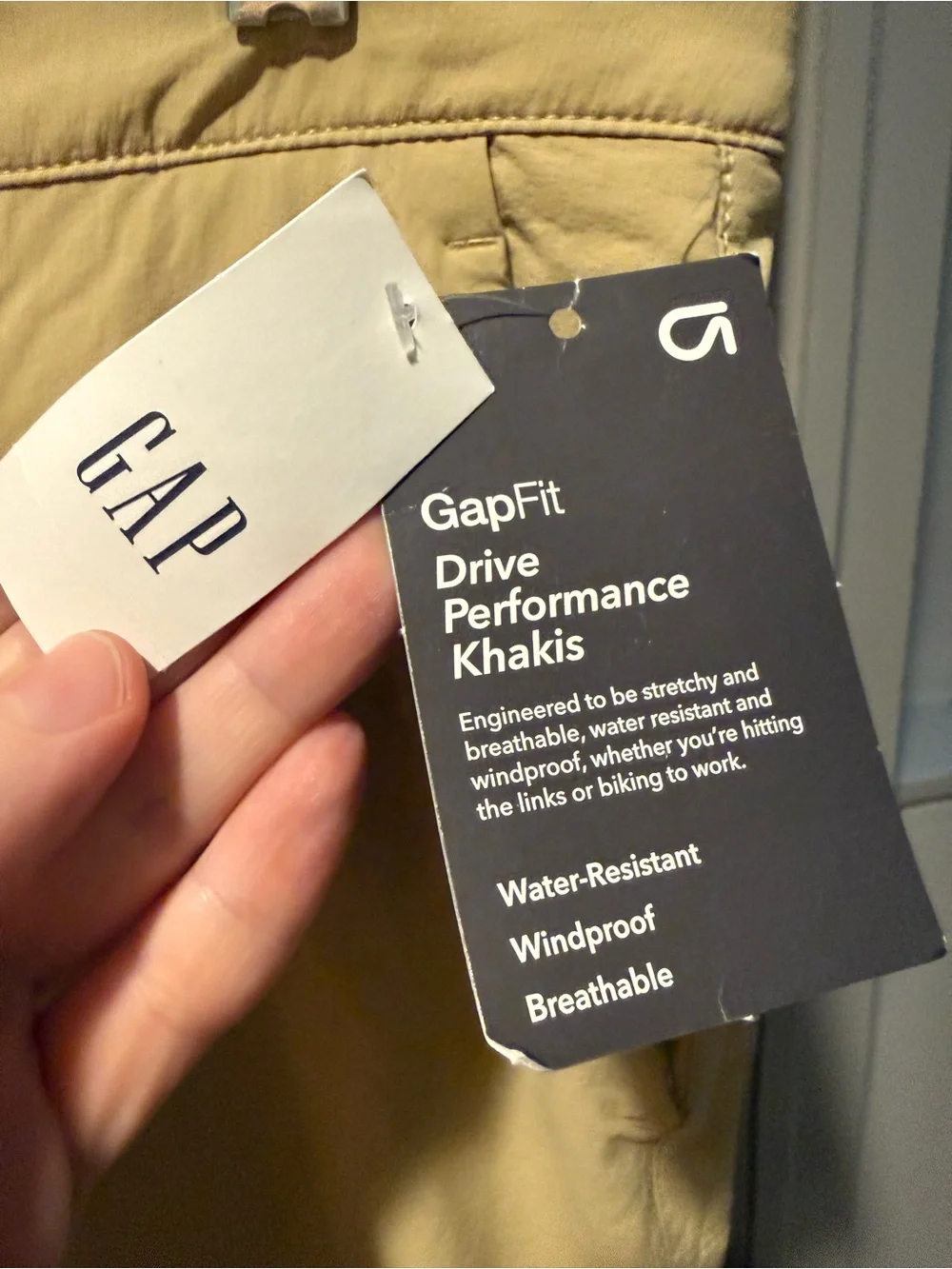 GAP Men's GapFit Drive Performance Khakis - Light Tan